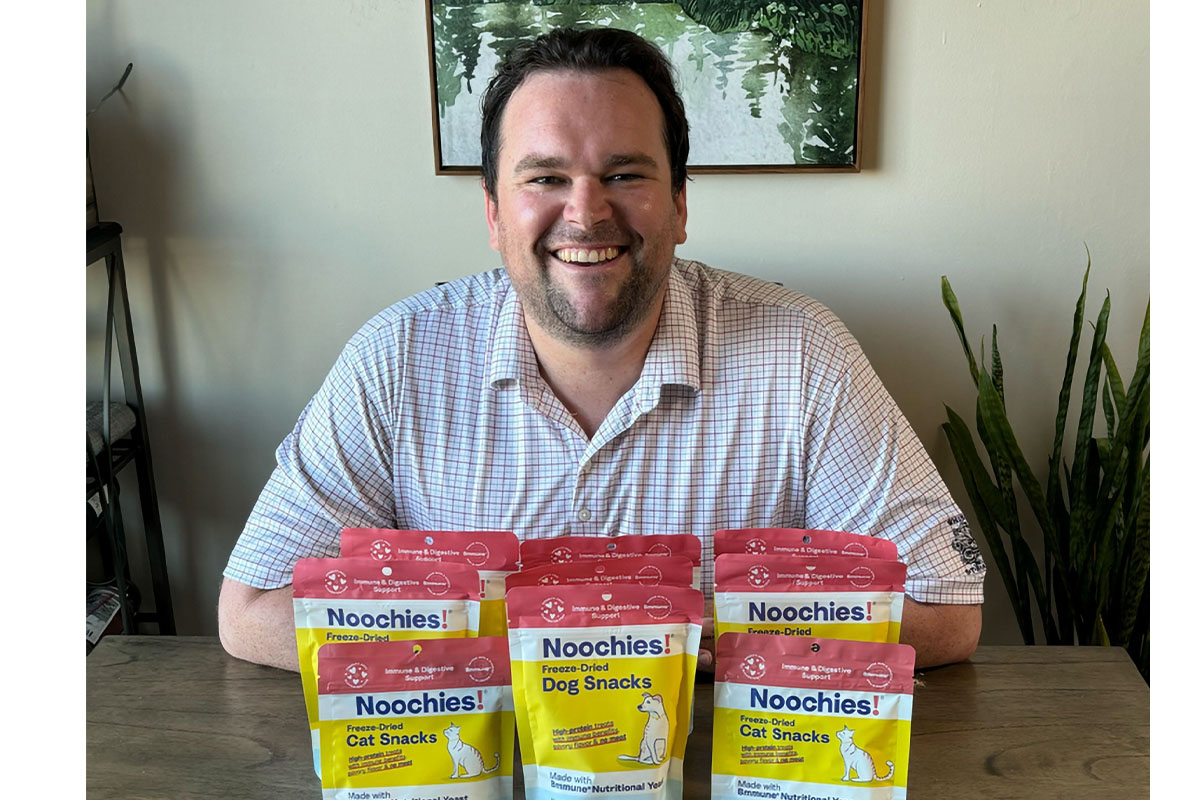 Kevin Ryan, head of sales and marketing for Further Foods Inc.'s pet food brand Noochies!